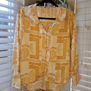 Latin Quarters Yellow and White Patterned Shirt